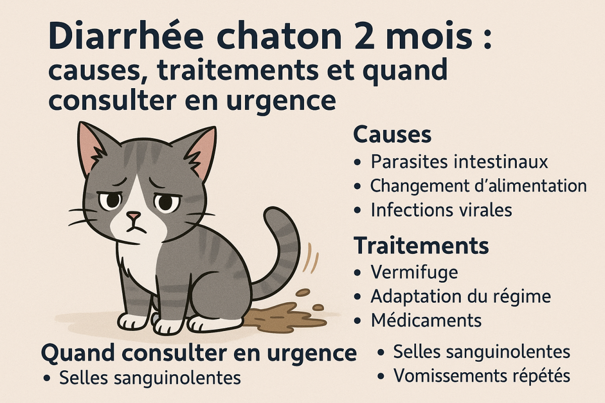 Diarrhée chaton 2 mois