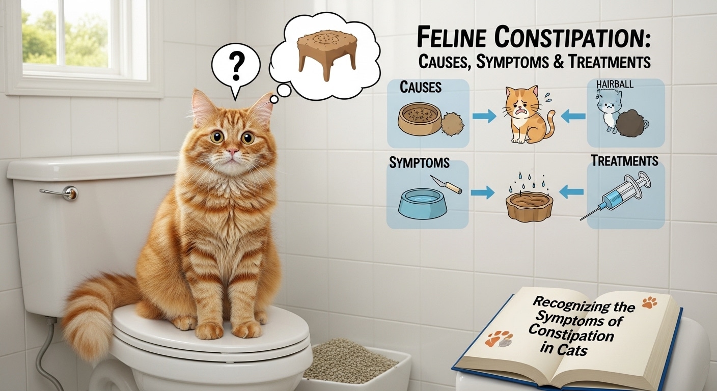 Chat constipé : Causes, symptômes et traitements de la constipation féline