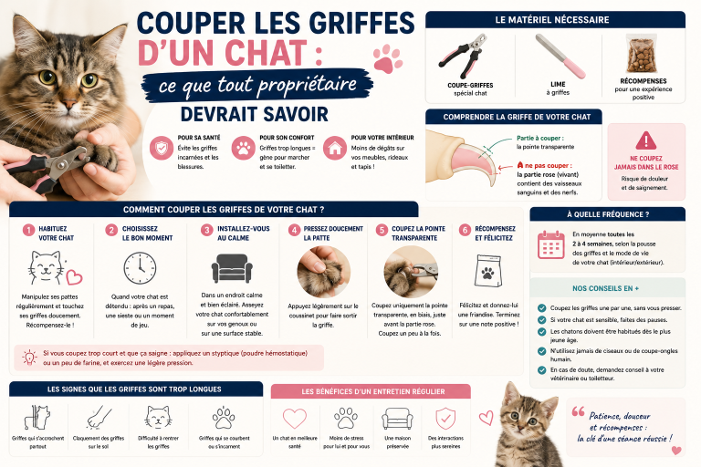 Couper les griffes d’un chat : ce que tout propriétaire devrait savoir